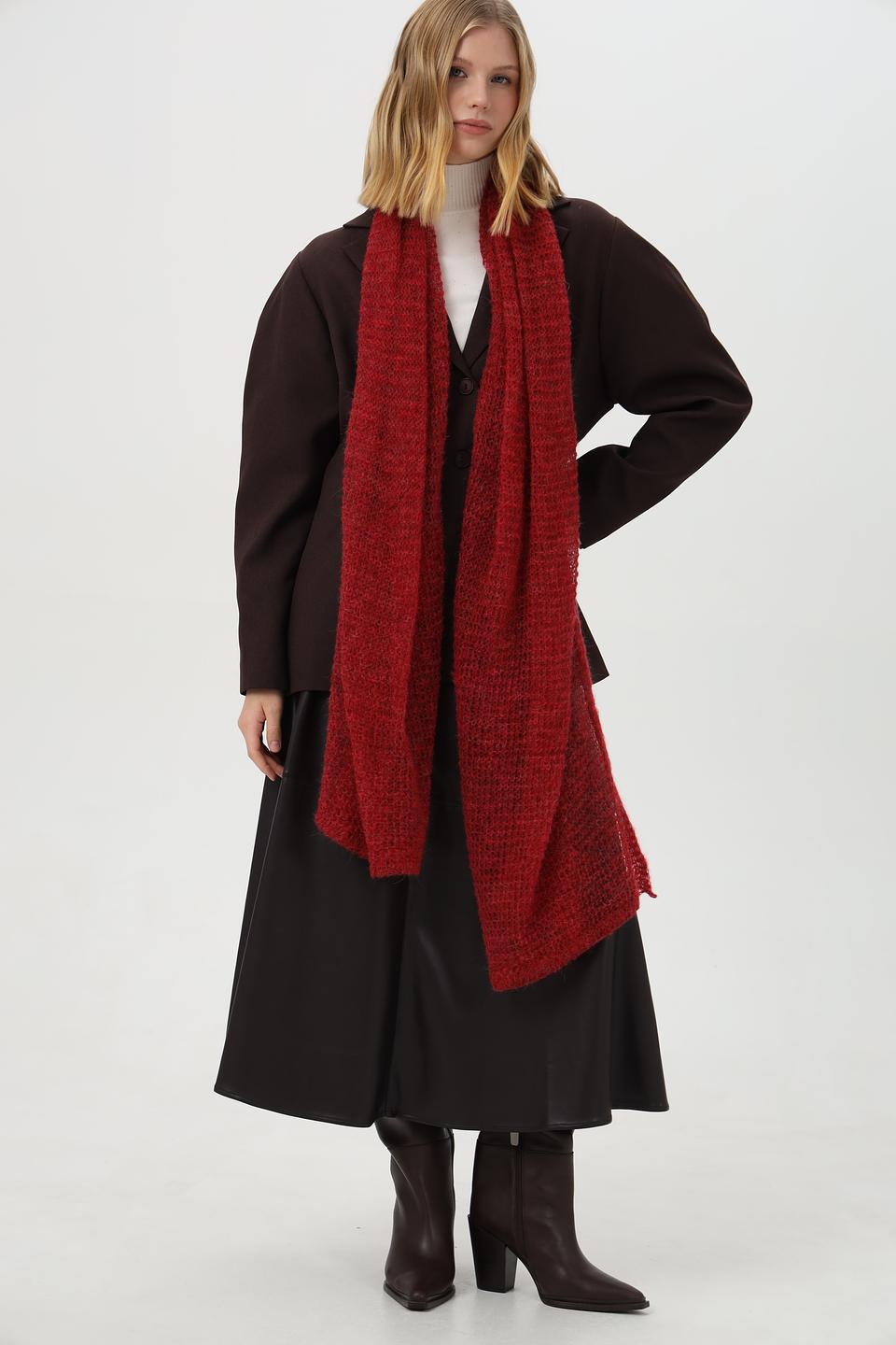 Шарф Julia Florenzi вязаный красный