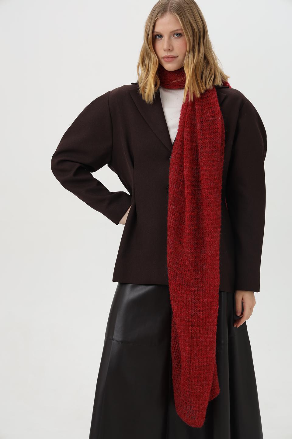 Шарф Julia Florenzi вязаный красный