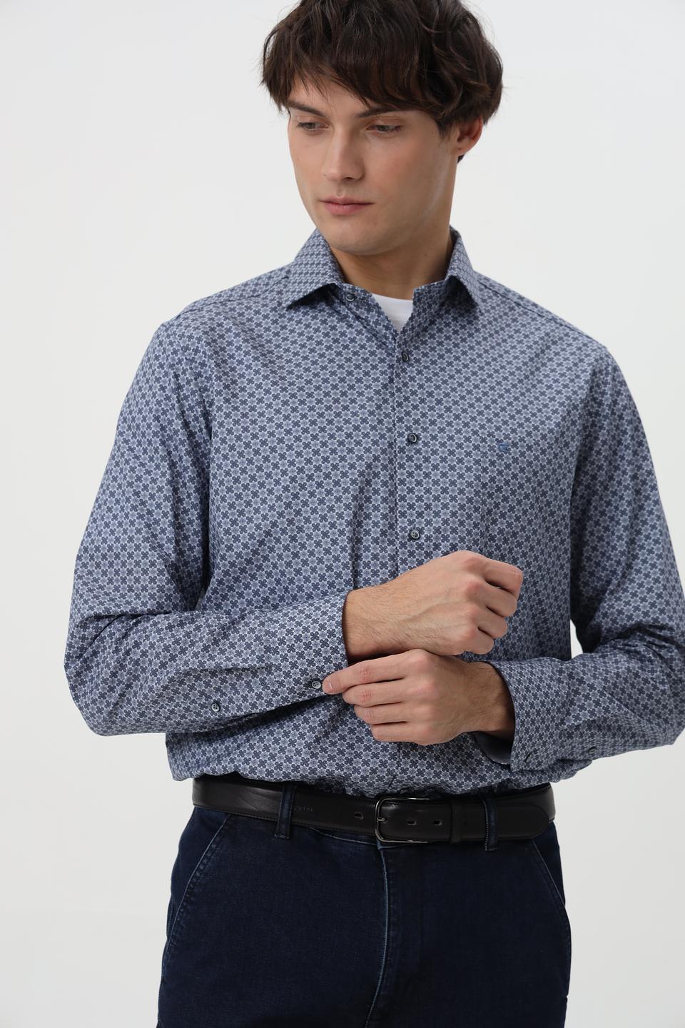 Рубашка Casa Moda с геометрическим принтом