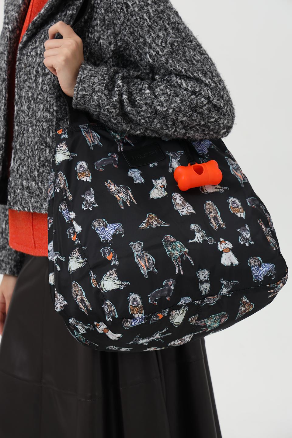 Сумка Marc Cain с принтом собак