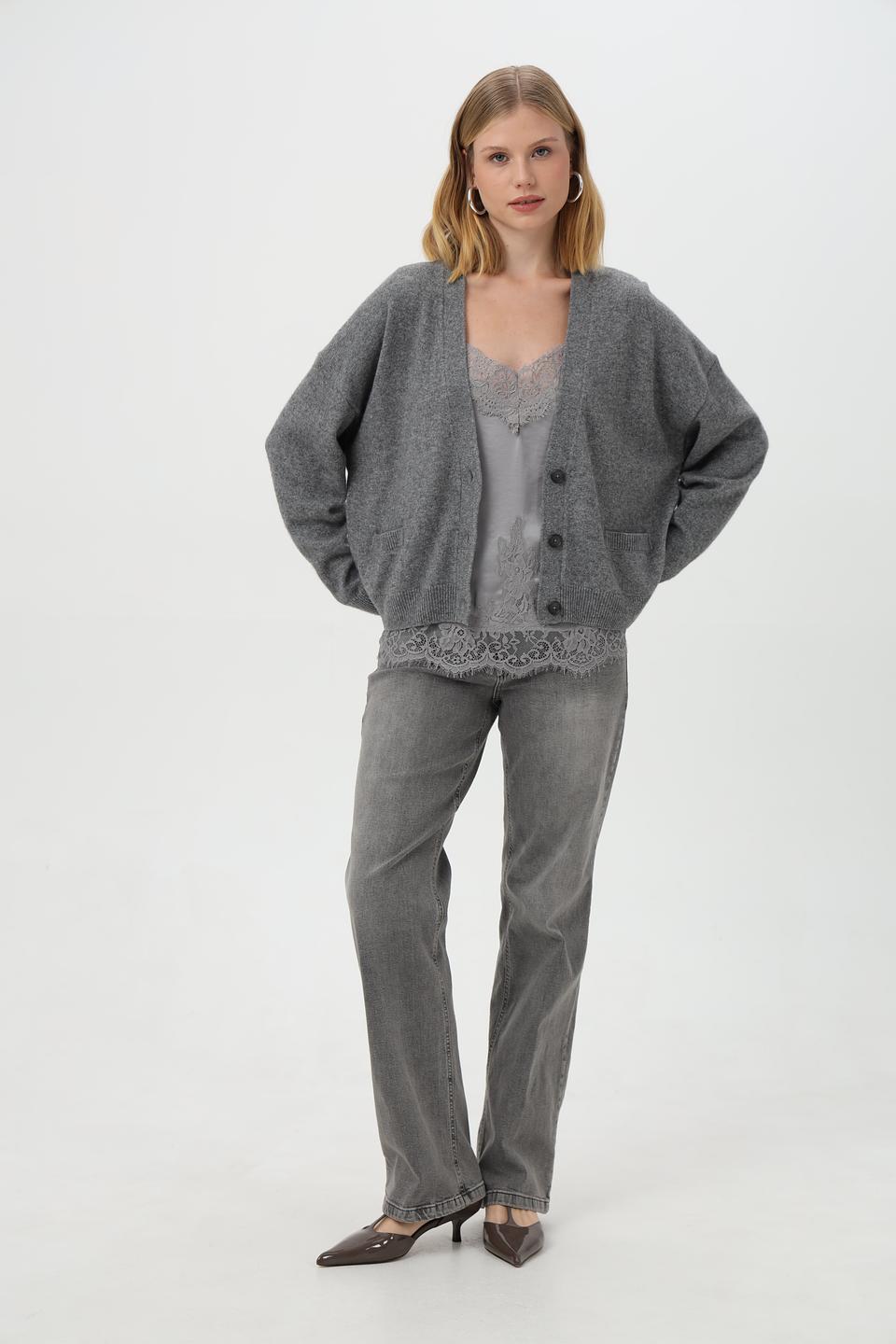 Жакет Oui женский серый