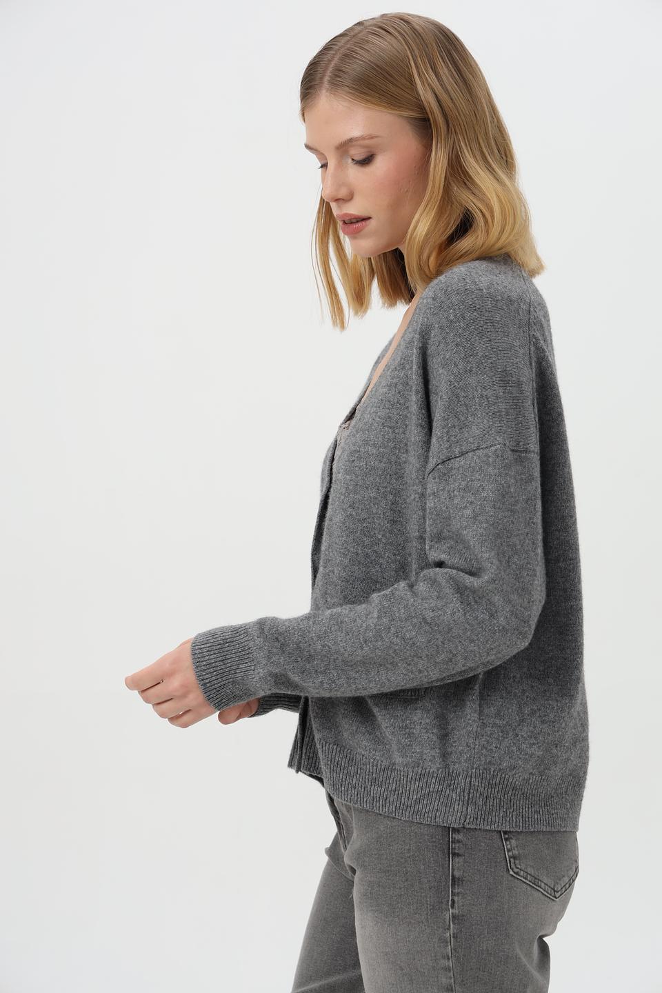 Жакет Oui женский серый