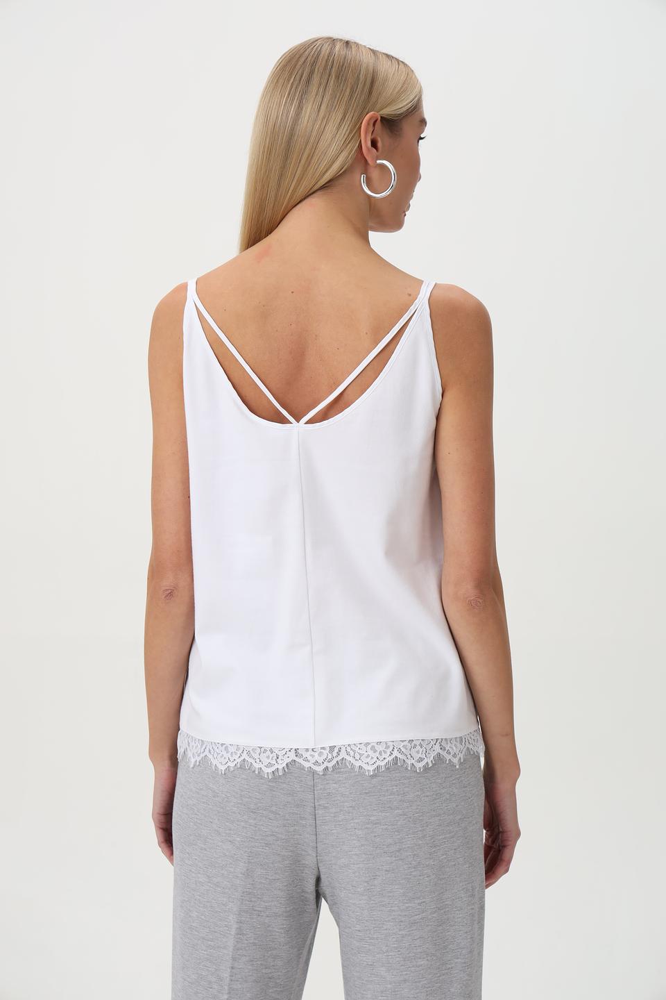 Топ на бретельках Just Valeri с кружевом