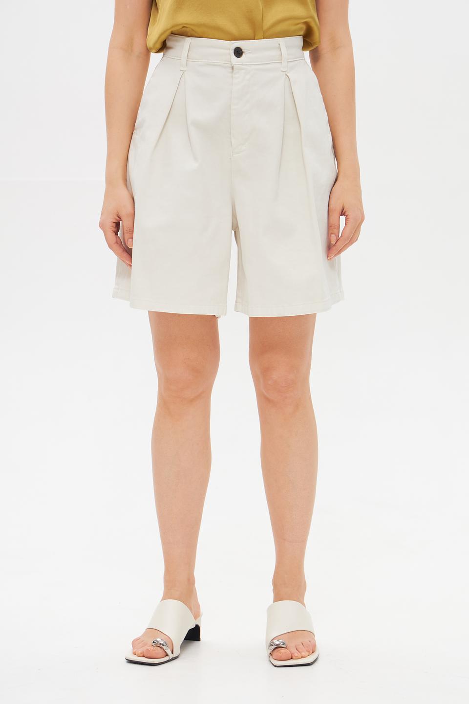 Шорты Croche прямые бежевые