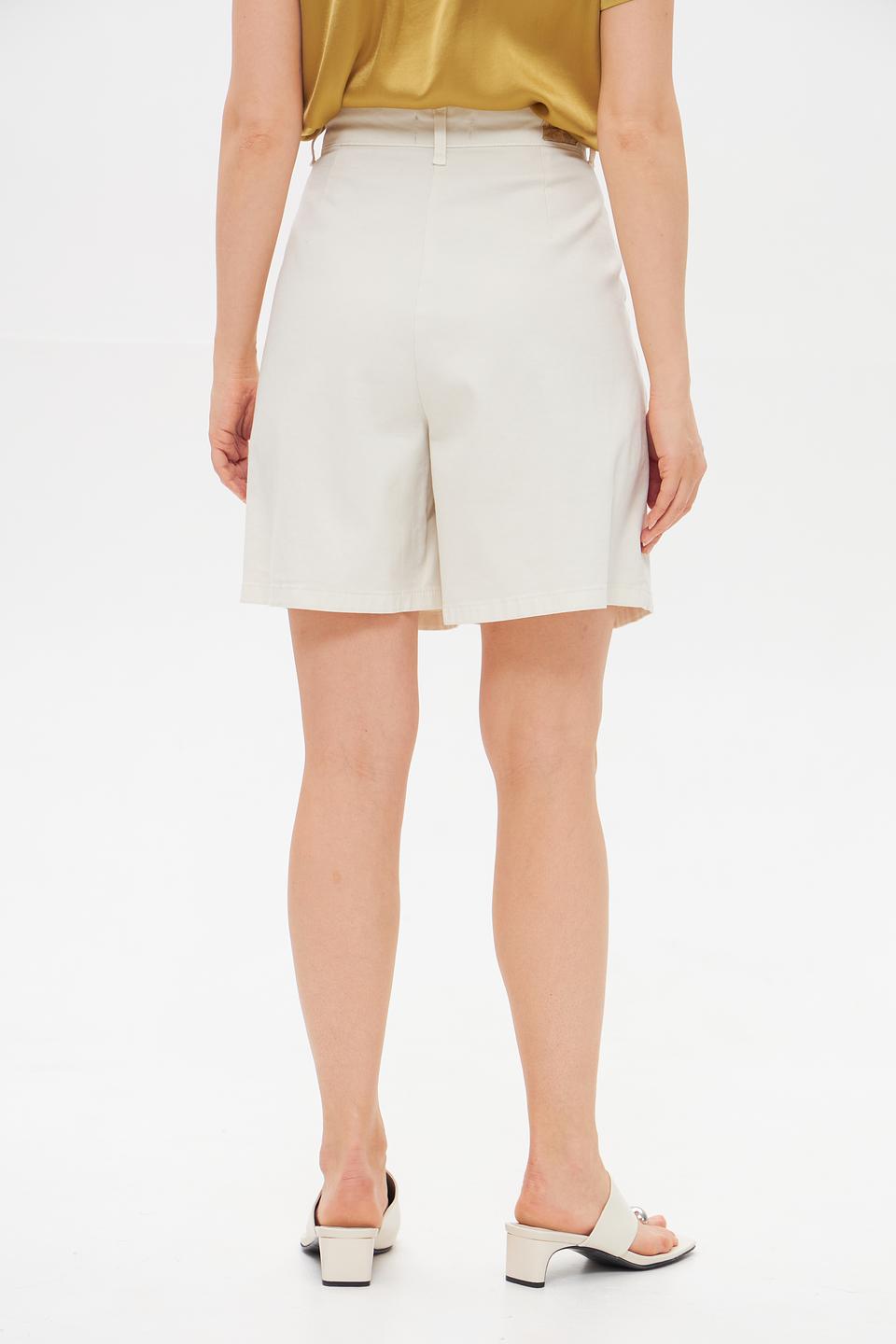 Шорты Croche прямые бежевые