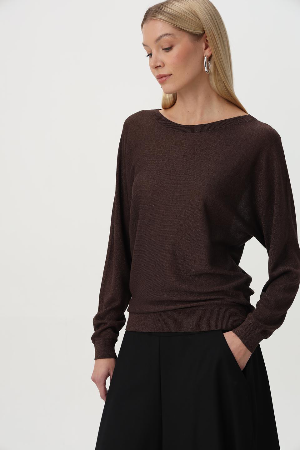 Пуловер Betty Barclay с лодочкой коричневый