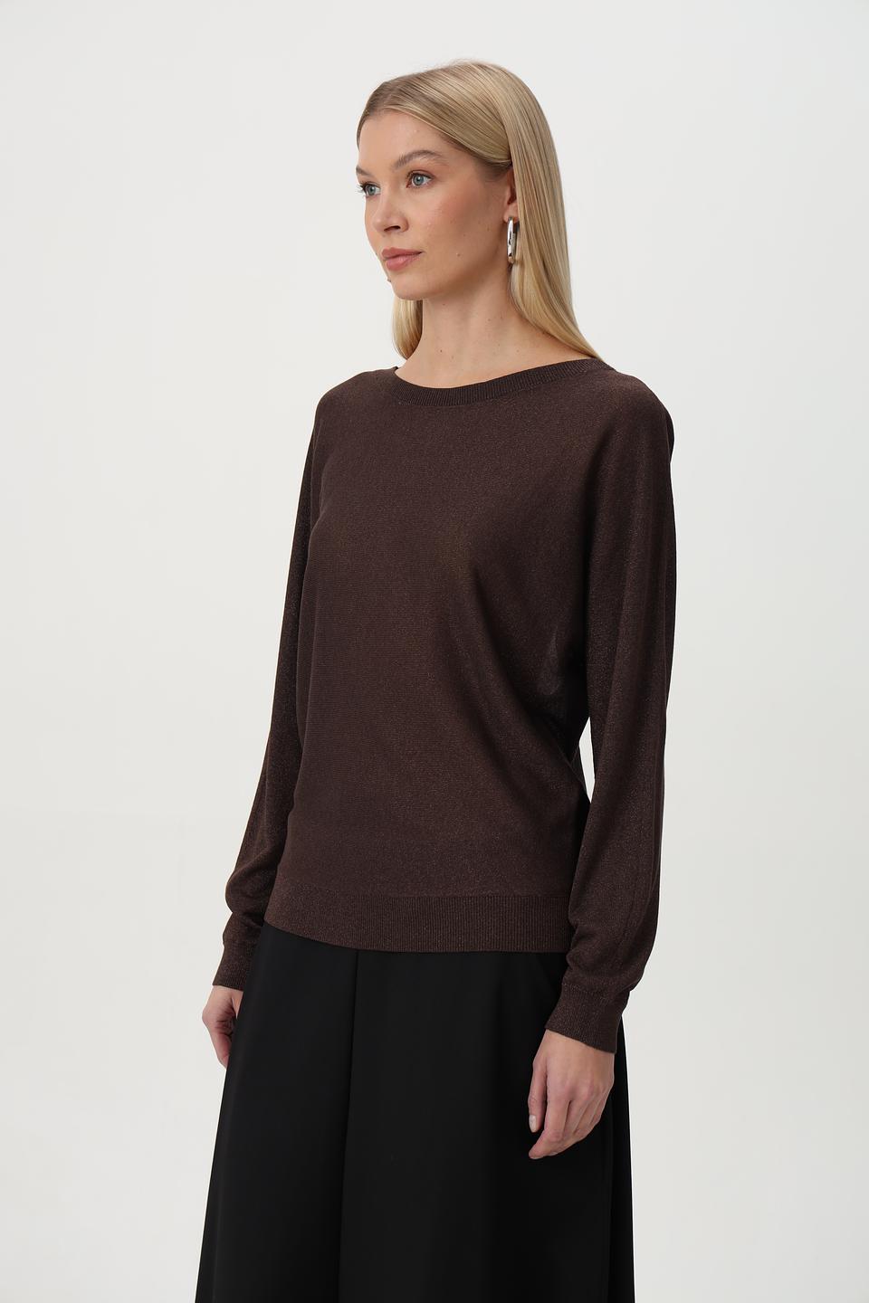 Пуловер Betty Barclay с лодочкой коричневый