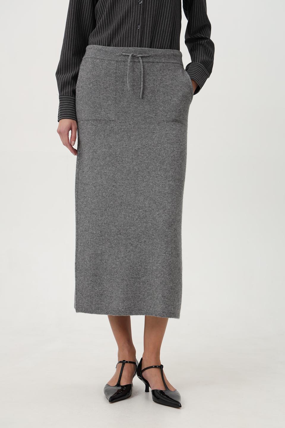 Юбка Oui шерсть серая