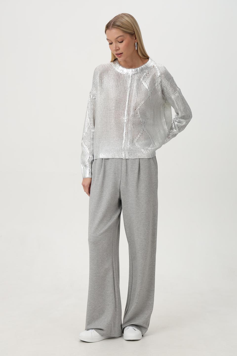 Брюки палаццо Broadway серые