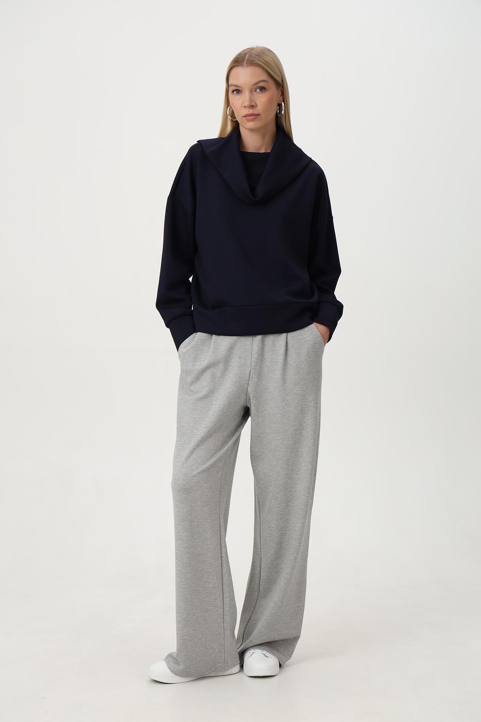 Брюки палаццо Broadway серые