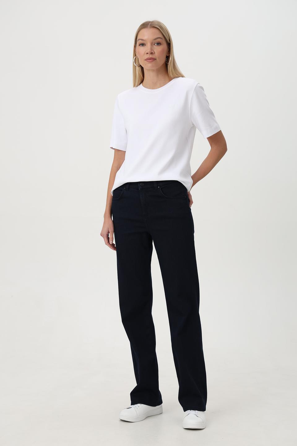 Джинсы Angels прямого кроя тёмно-синие