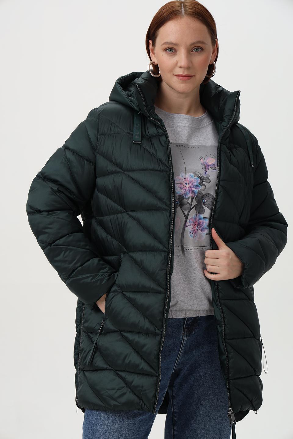 Куртка Lebek стеганая тёмно-зелёная