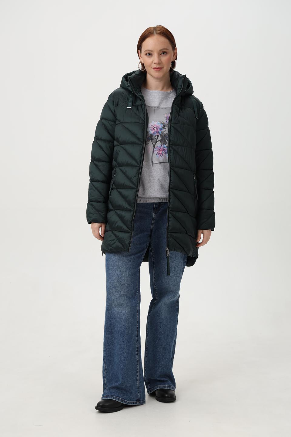 Куртка Lebek стеганая тёмно-зелёная