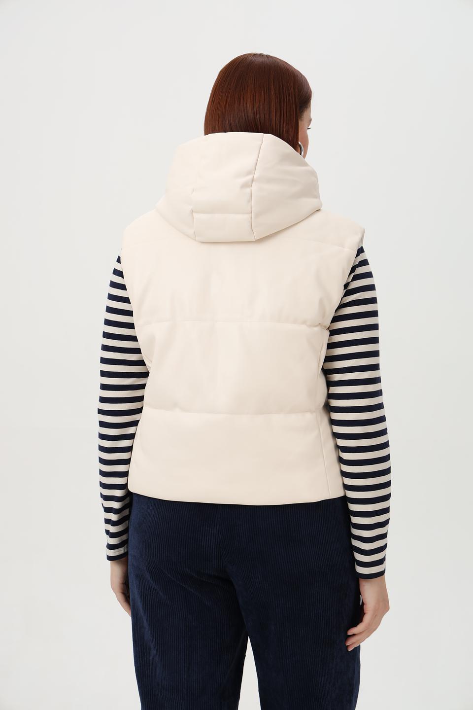 Жилет Tuzzi стеганый с капюшоном бежевый