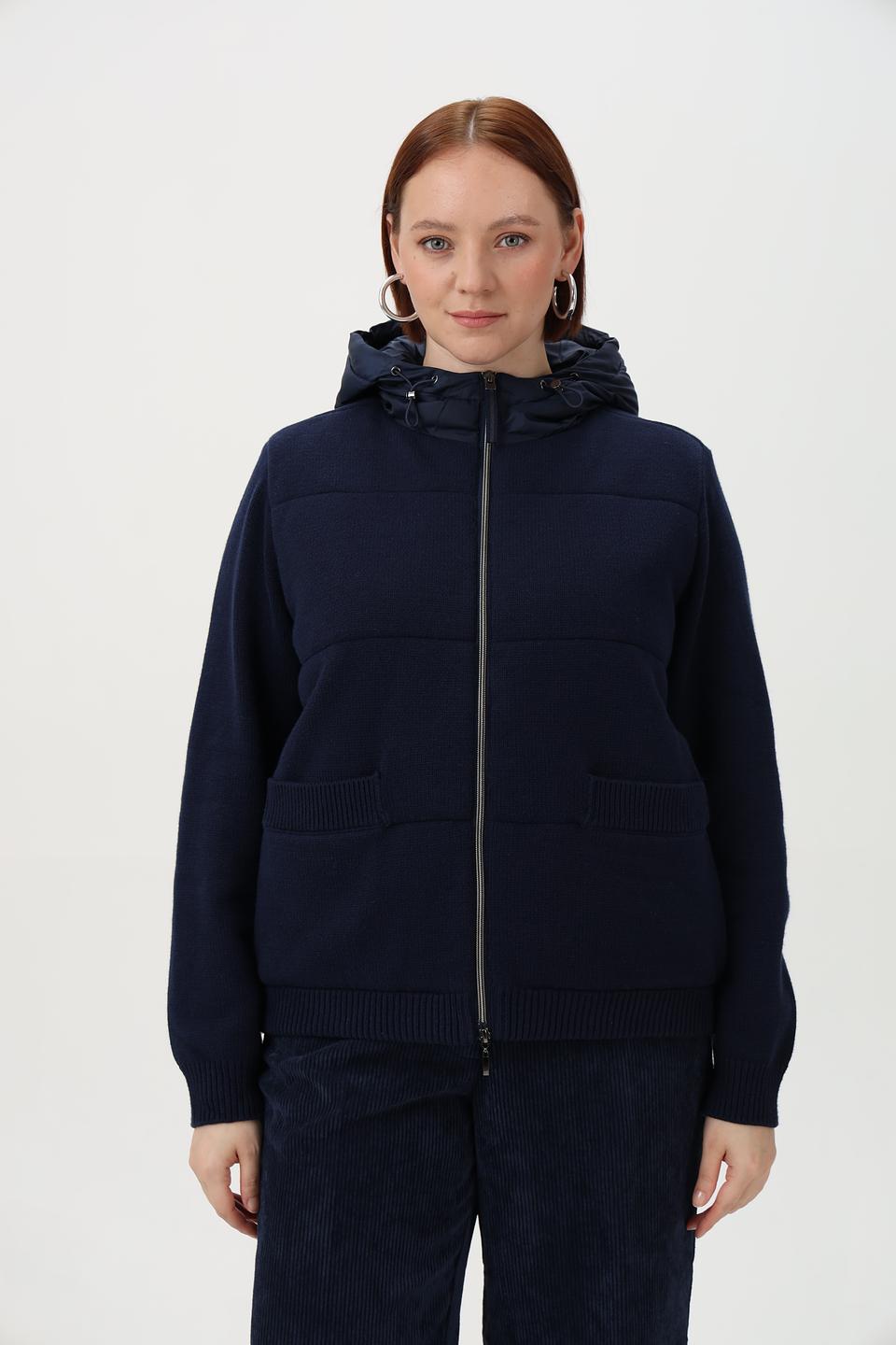 Жакет Olsen стеганый темно-синий