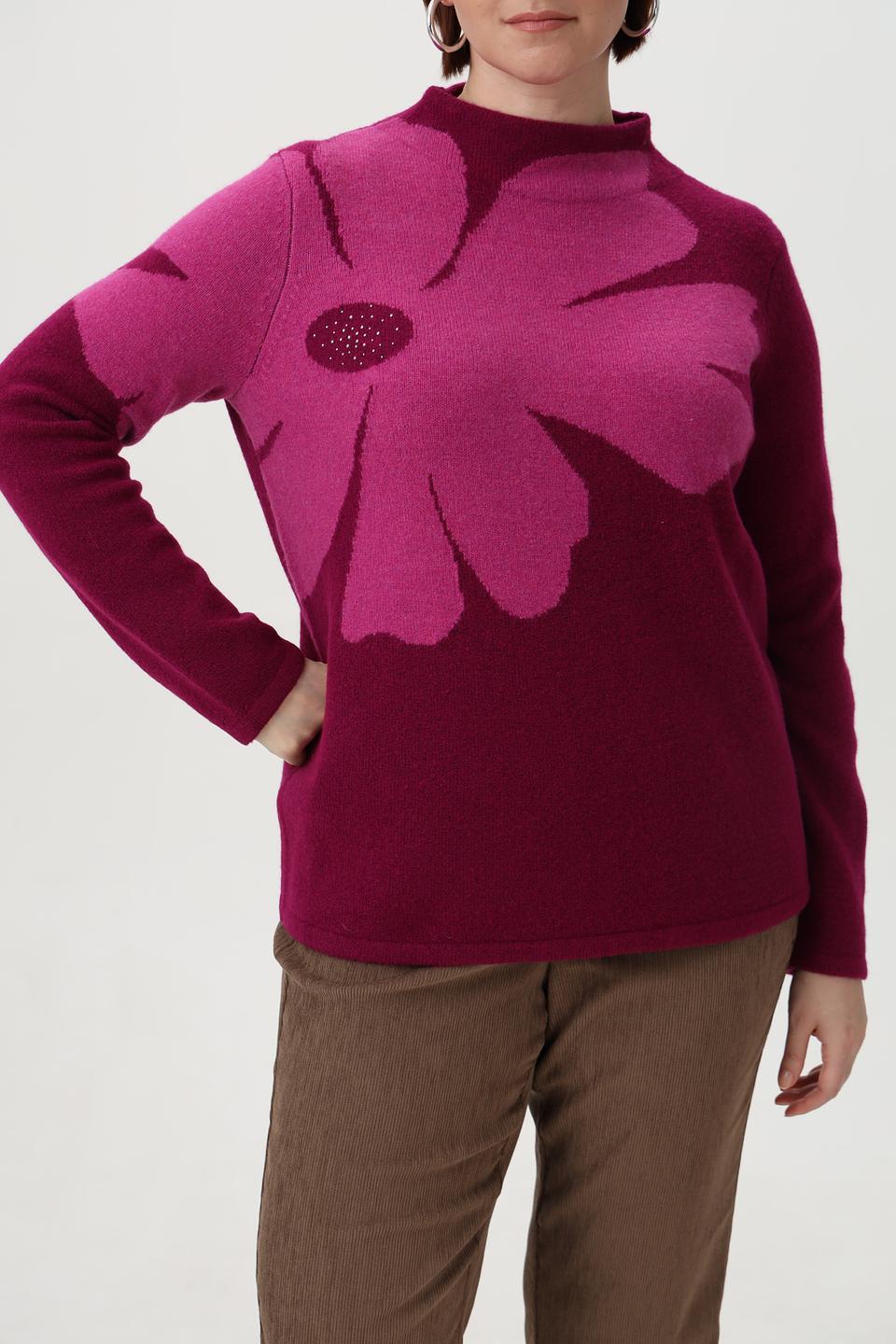 Пуловер Olsen с цветочным принтом