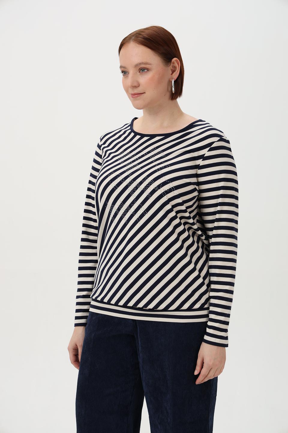 Блузка Olsen в полоску с декором