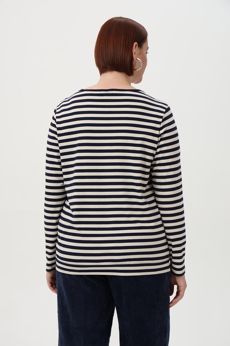 Блузка Olsen в полоску с декором