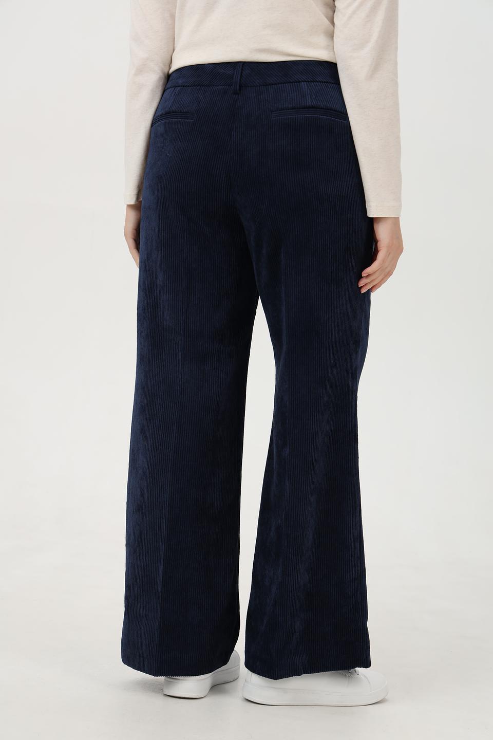 Брюки клеш Olsen вельветовые тёмно-синие