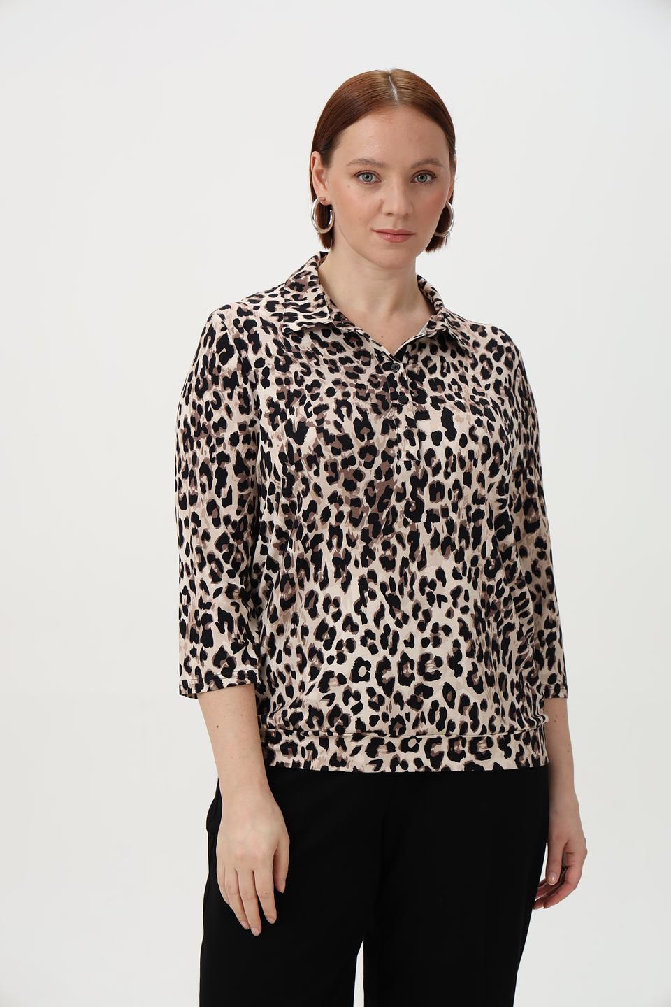 Блузка Frank Walder с леопардовым принтом