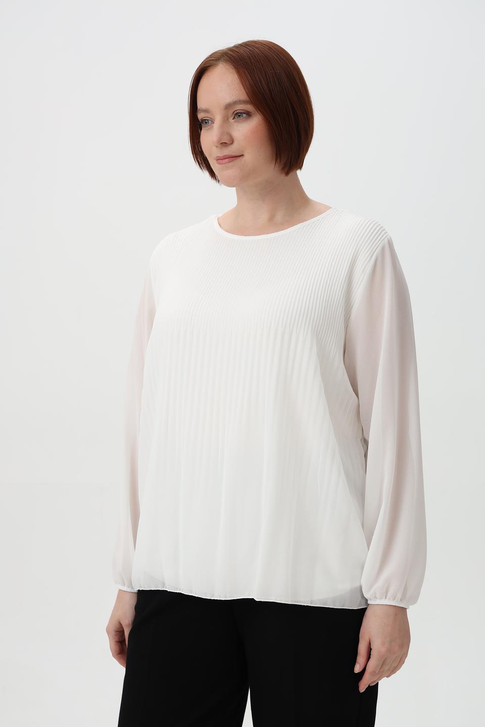 Блузка Frank Walder плиссированная белая