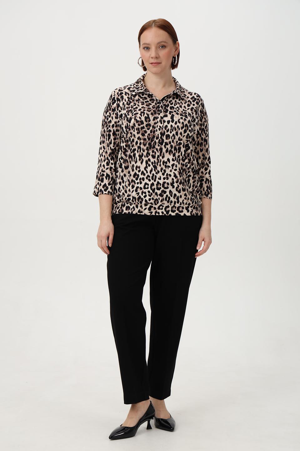 Блузка Frank Walder с леопардовым принтом