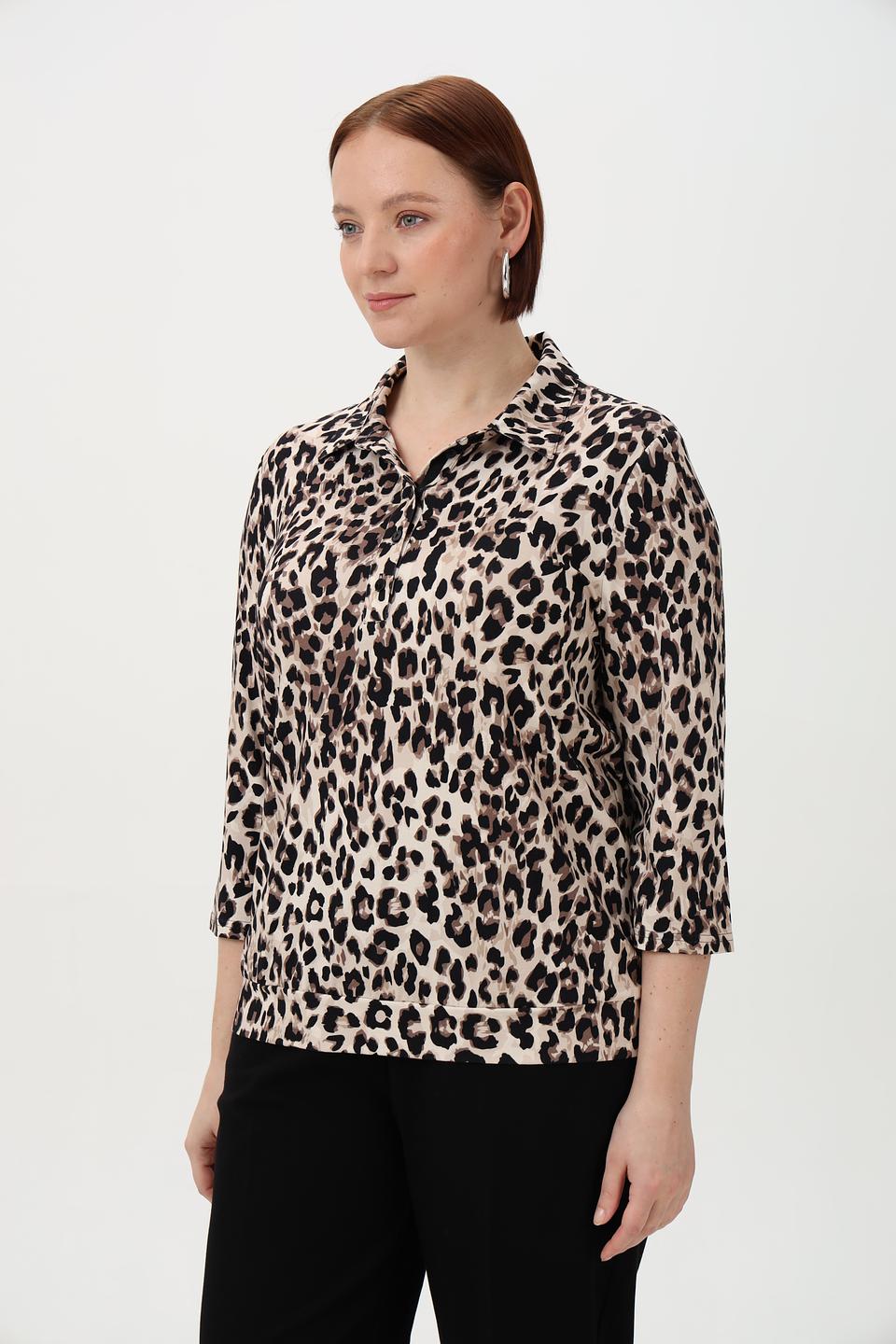 Блузка Frank Walder с леопардовым принтом