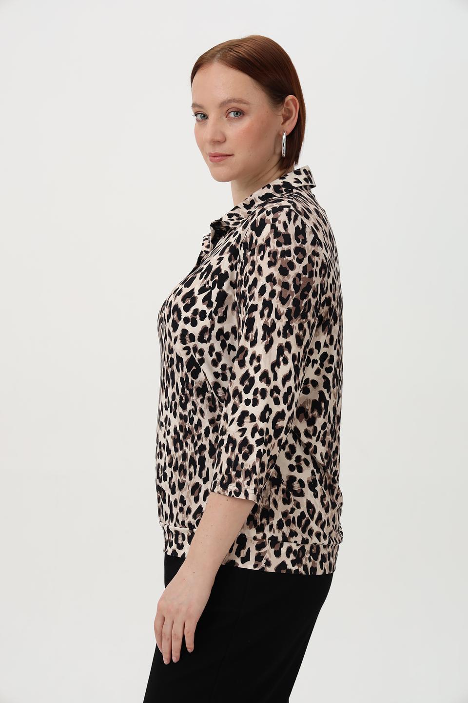 Блузка Frank Walder с леопардовым принтом
