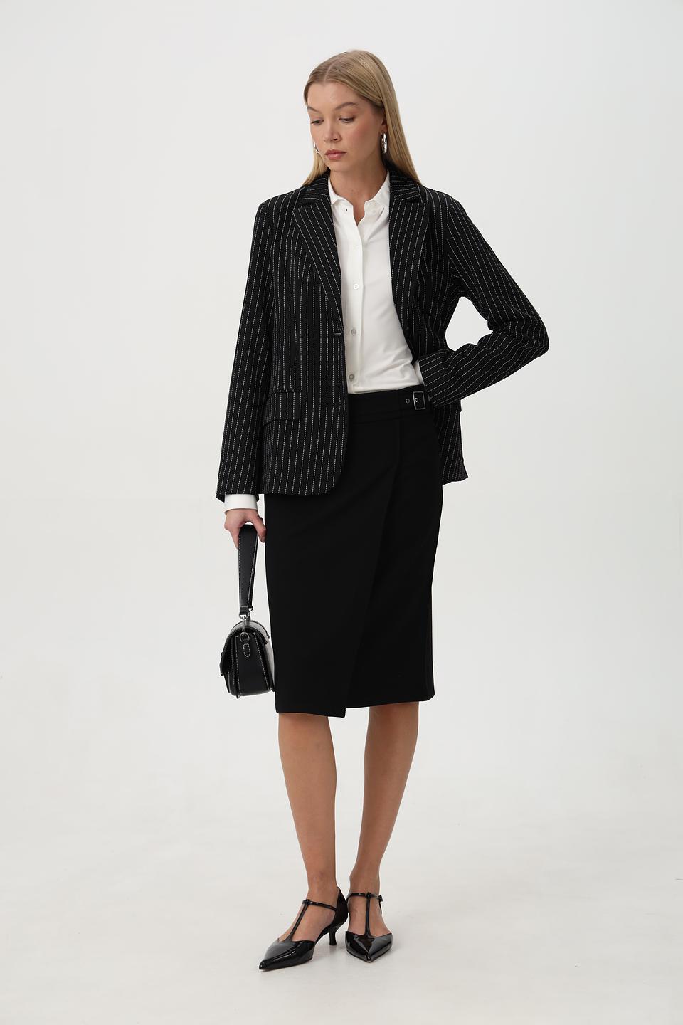 Юбка Barbara Lebek с запахом черная