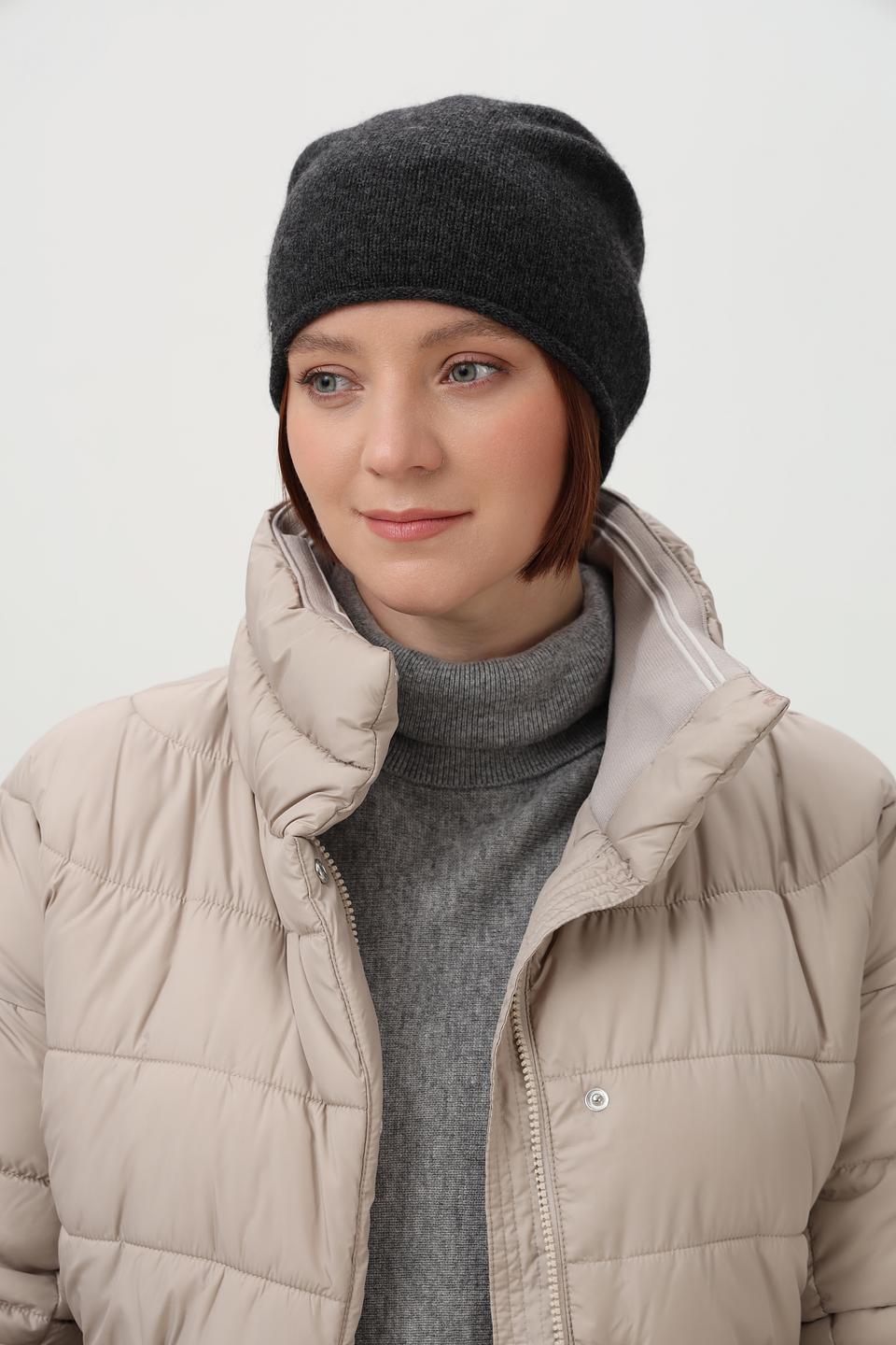 Шапка Seeberger кашемир графит