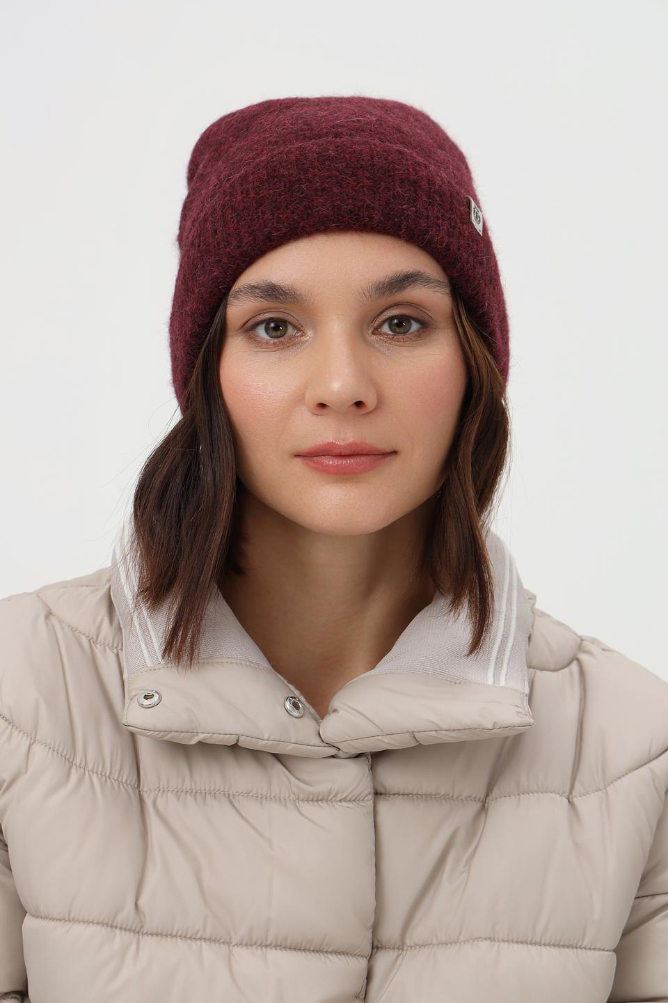 Шапка Roeckl вязаная бордовая