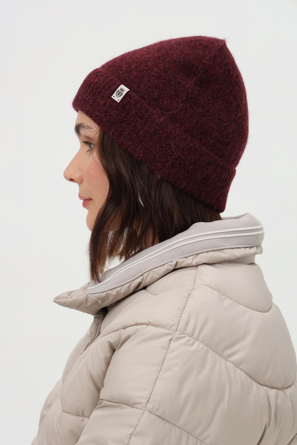 Шапка Roeckl вязаная бордовая