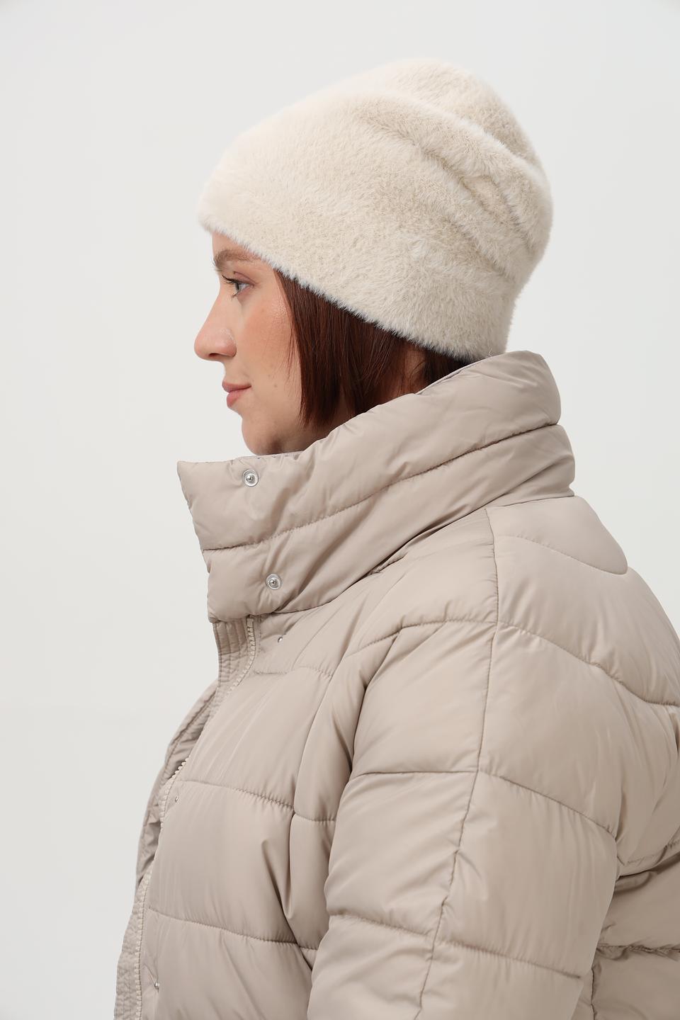 Шапка Loevenich вязаная бежевая