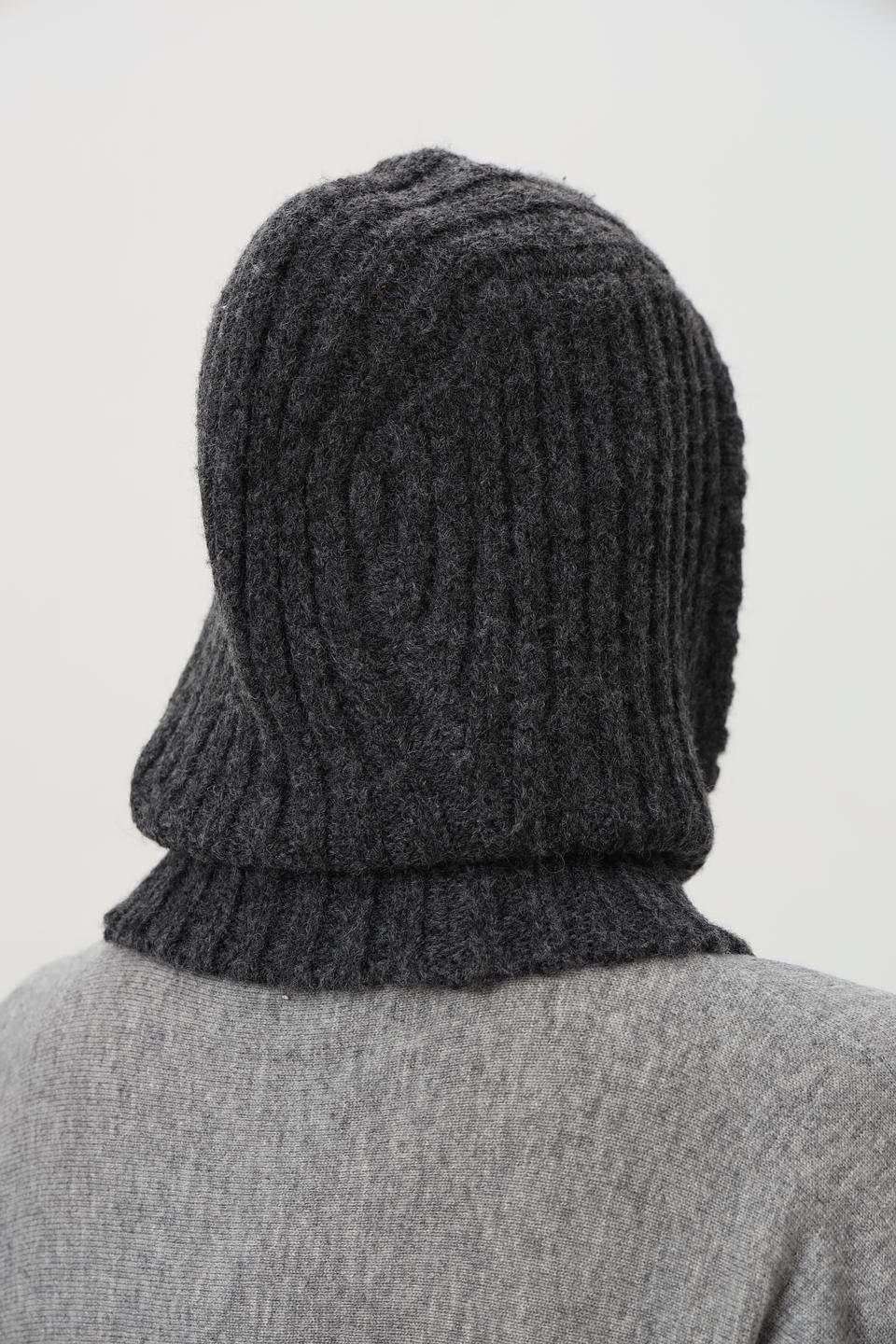 Шапка-капюшон Loevenich вязаная серая