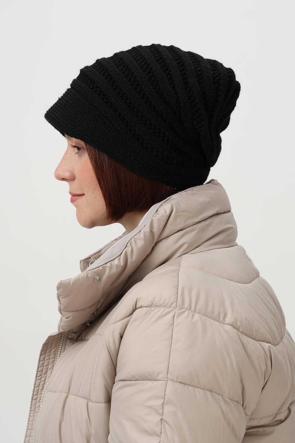 Шапка Loevenich вязаная чёрная