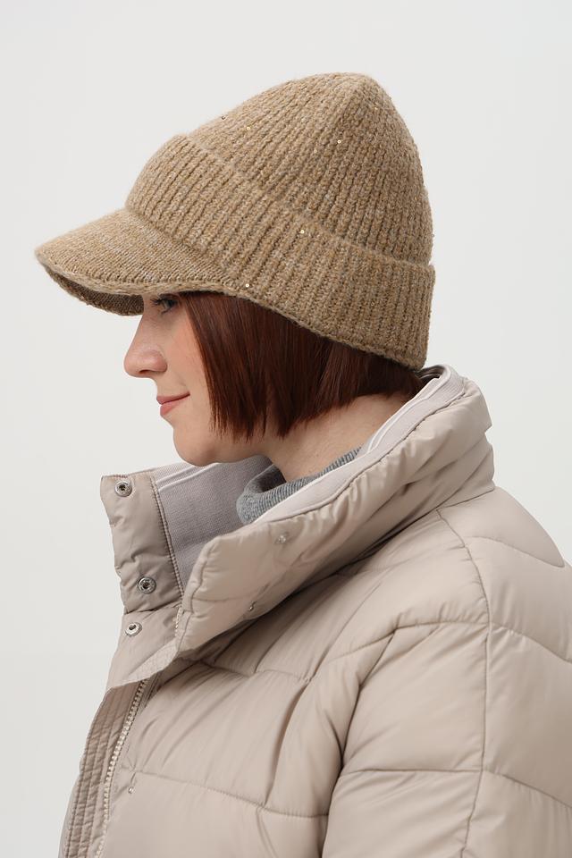 Шапка Loevenich вязаная бежевая