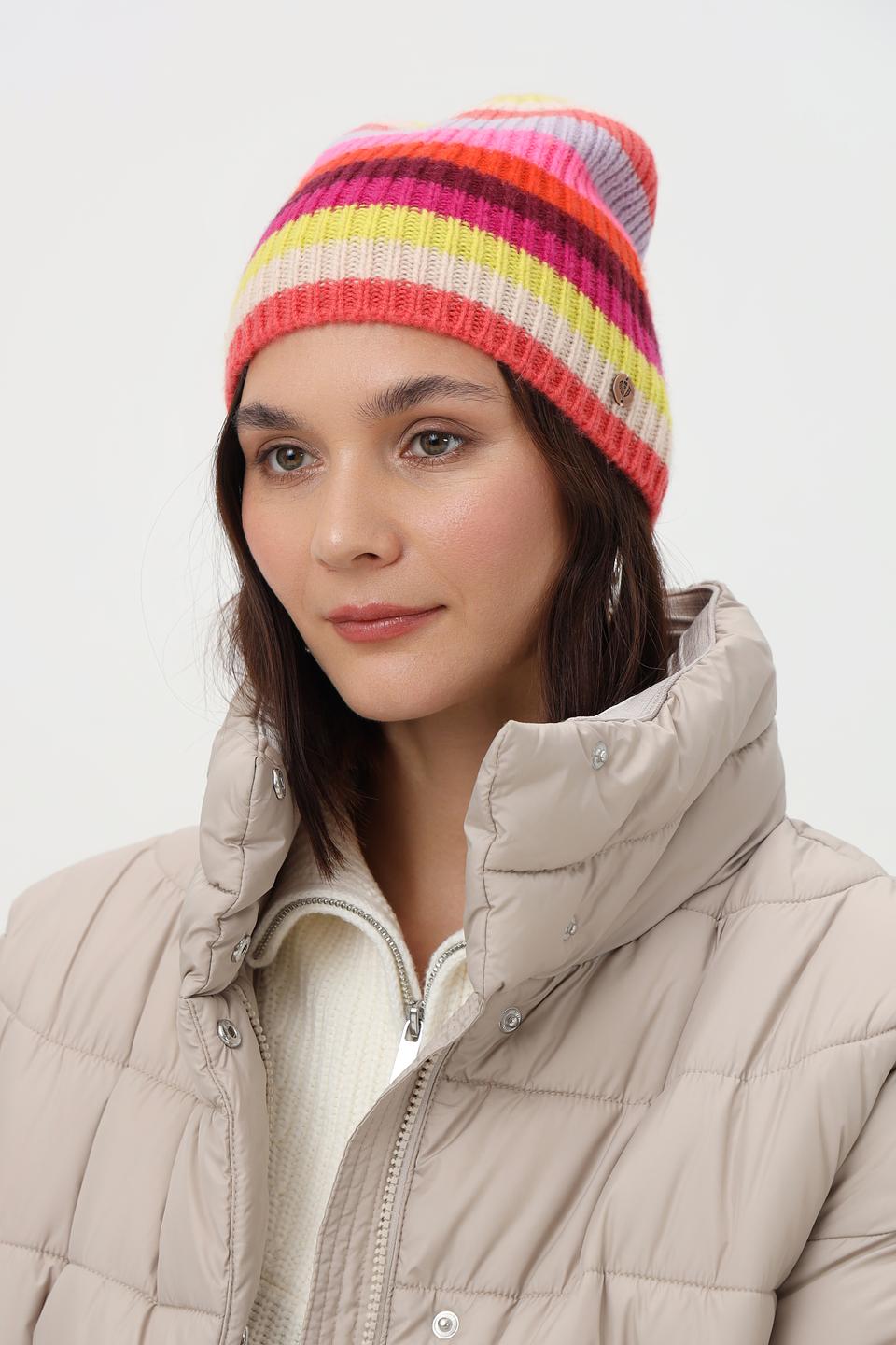 Шапка Fraas разноцветная в полоску