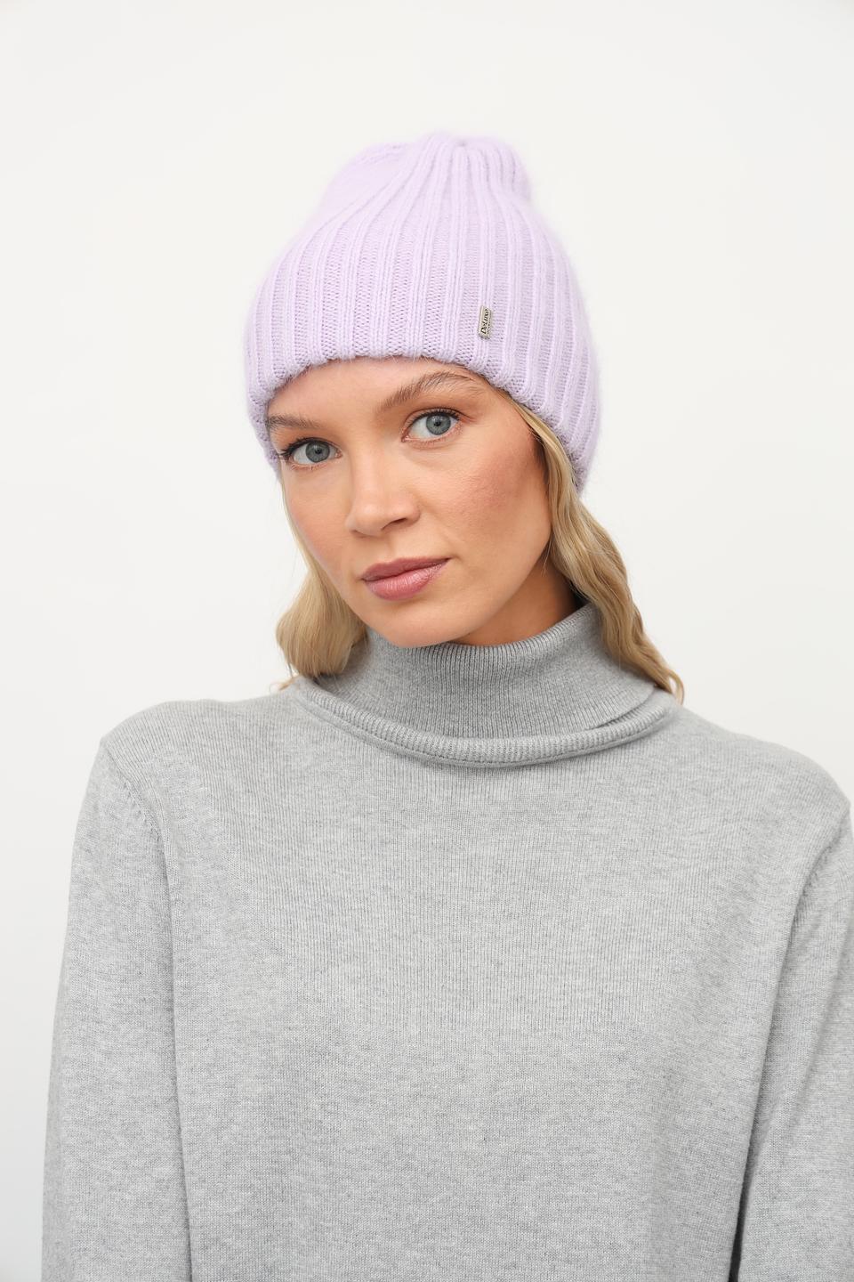 Шапка Julia Florenzi вязаная сиреневая