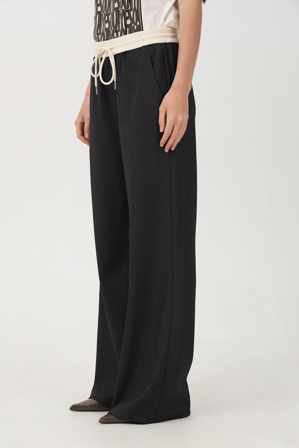 Брюки Oui клёш графит