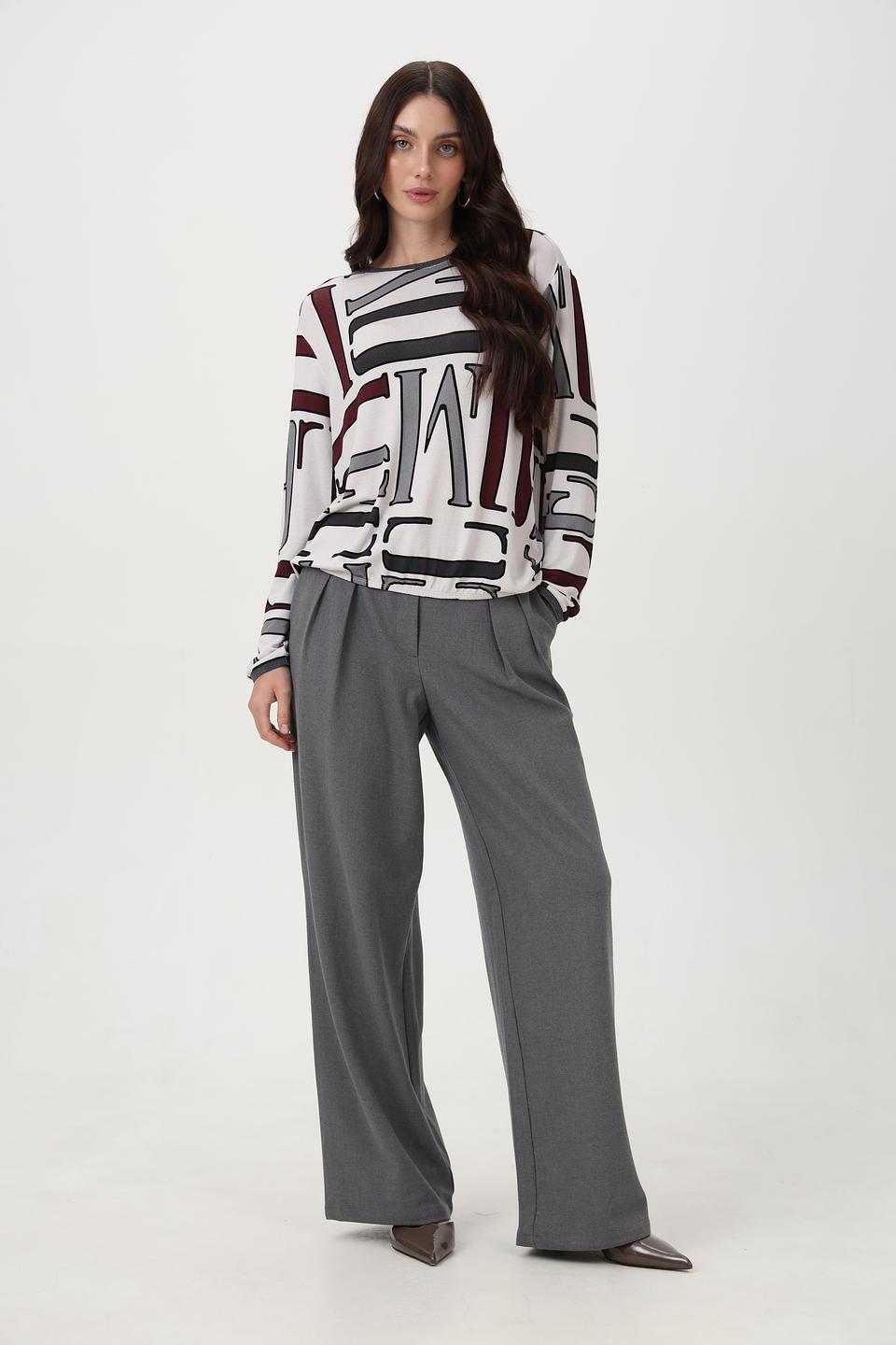 Пуловер Lecomte с графичным принтом