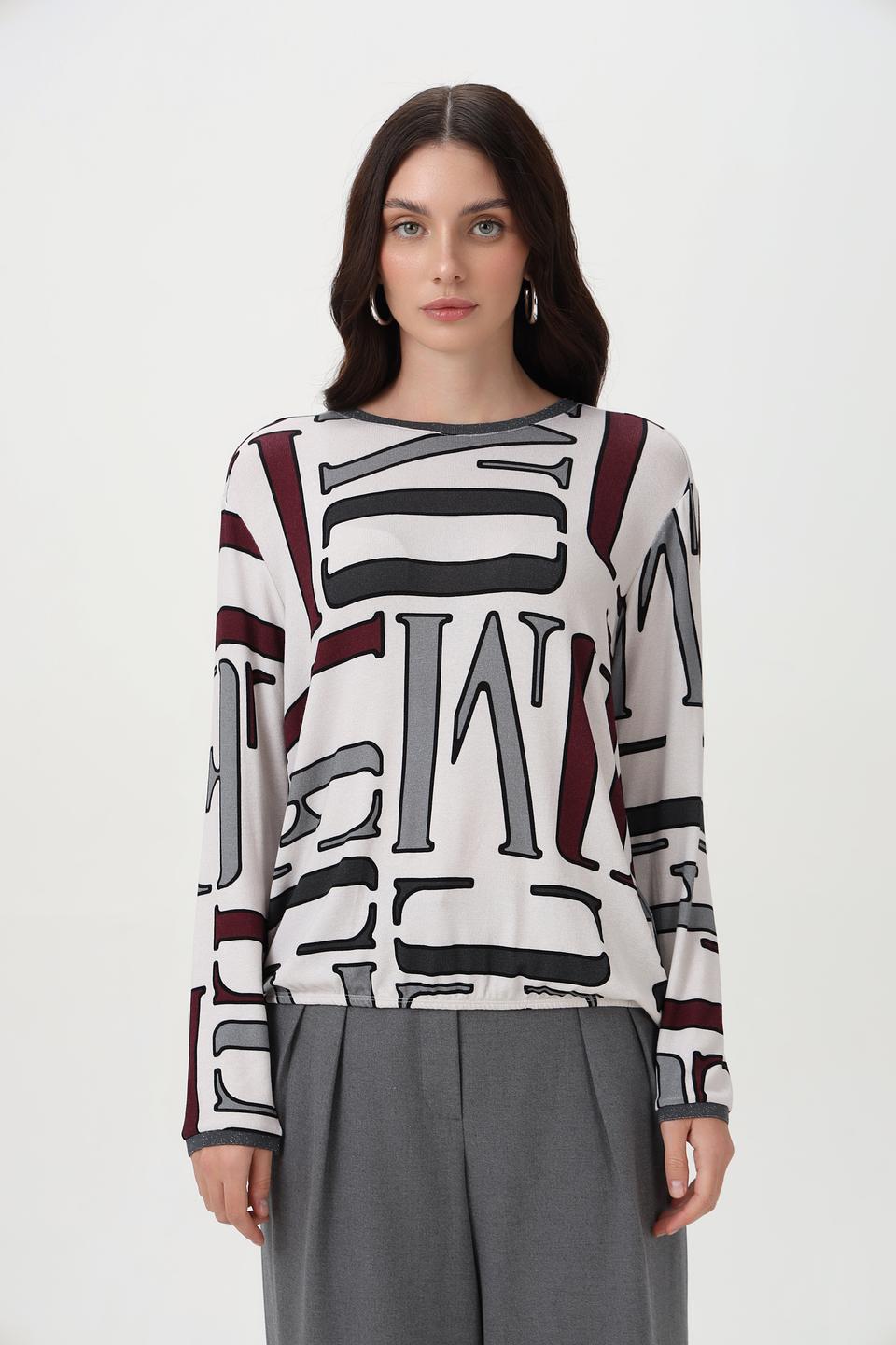 Пуловер Lecomte с графичным принтом