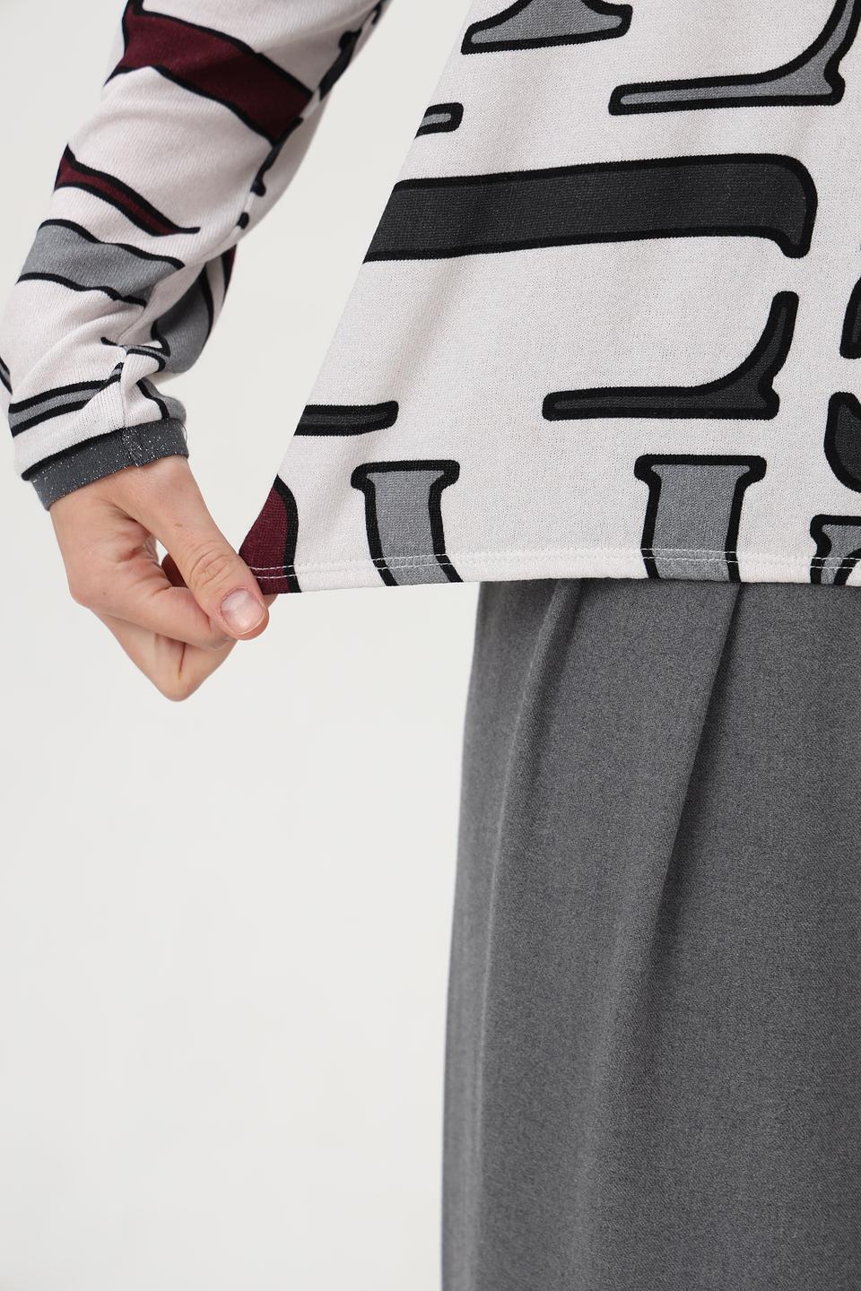 Пуловер Lecomte с графичным принтом