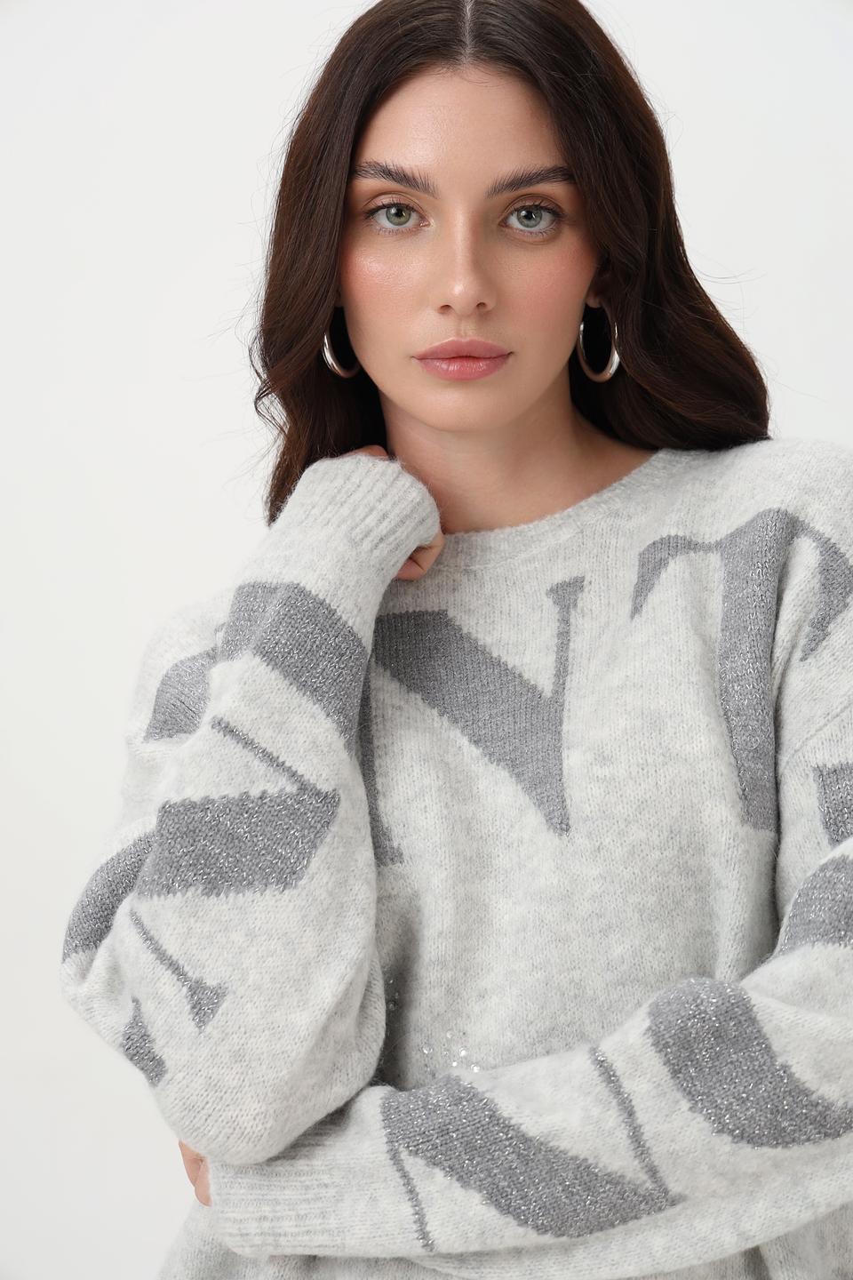 Пуловер Lecomte с надписью