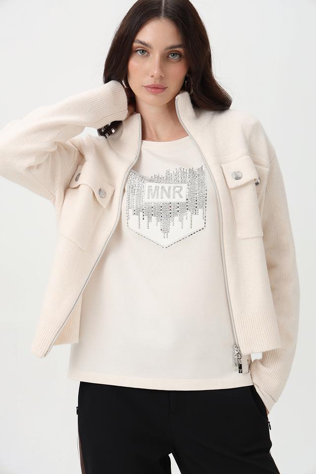 Жакет Monari бежевый с карманами