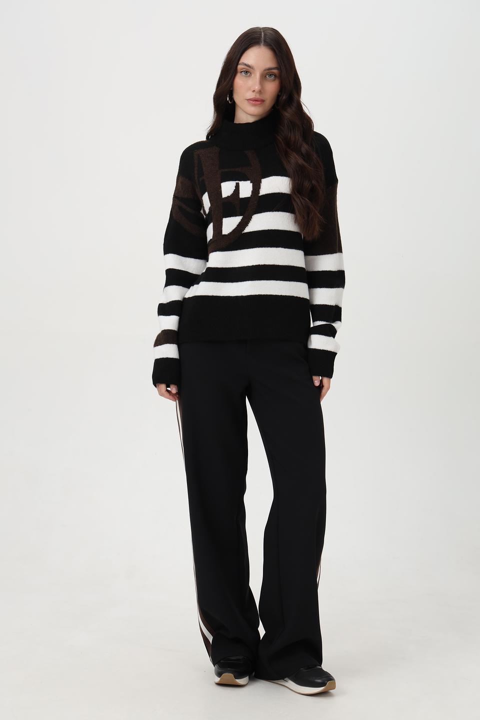 Пуловер Monari в полоску