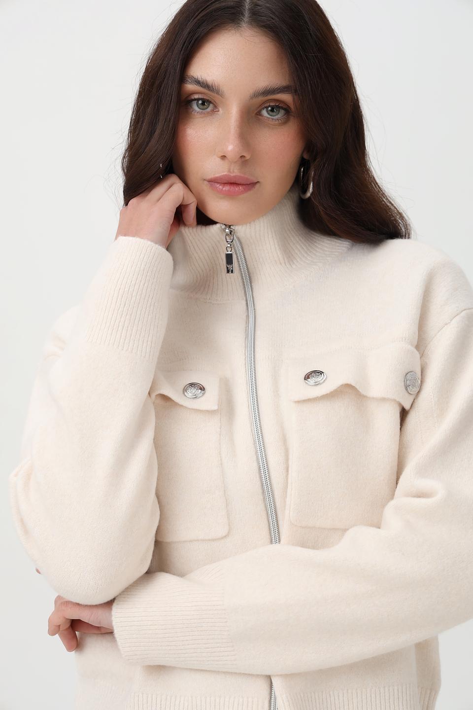Жакет Monari бежевый с карманами