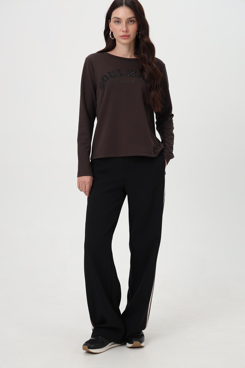 Брюки Monari с полосками чёрные