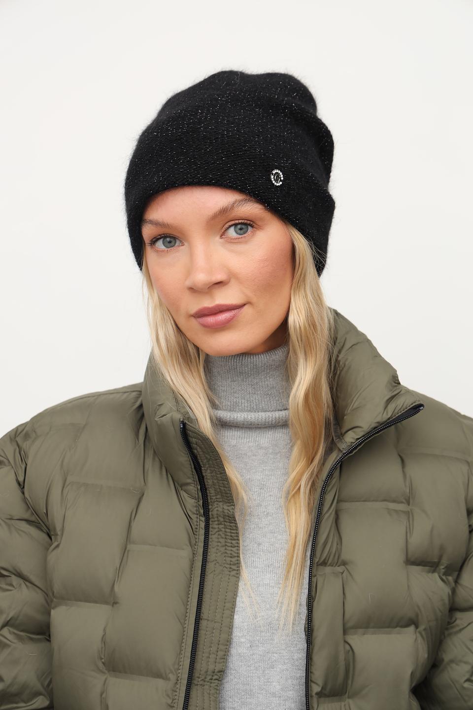 Шапка Julia Florenzi чёрная с блестками