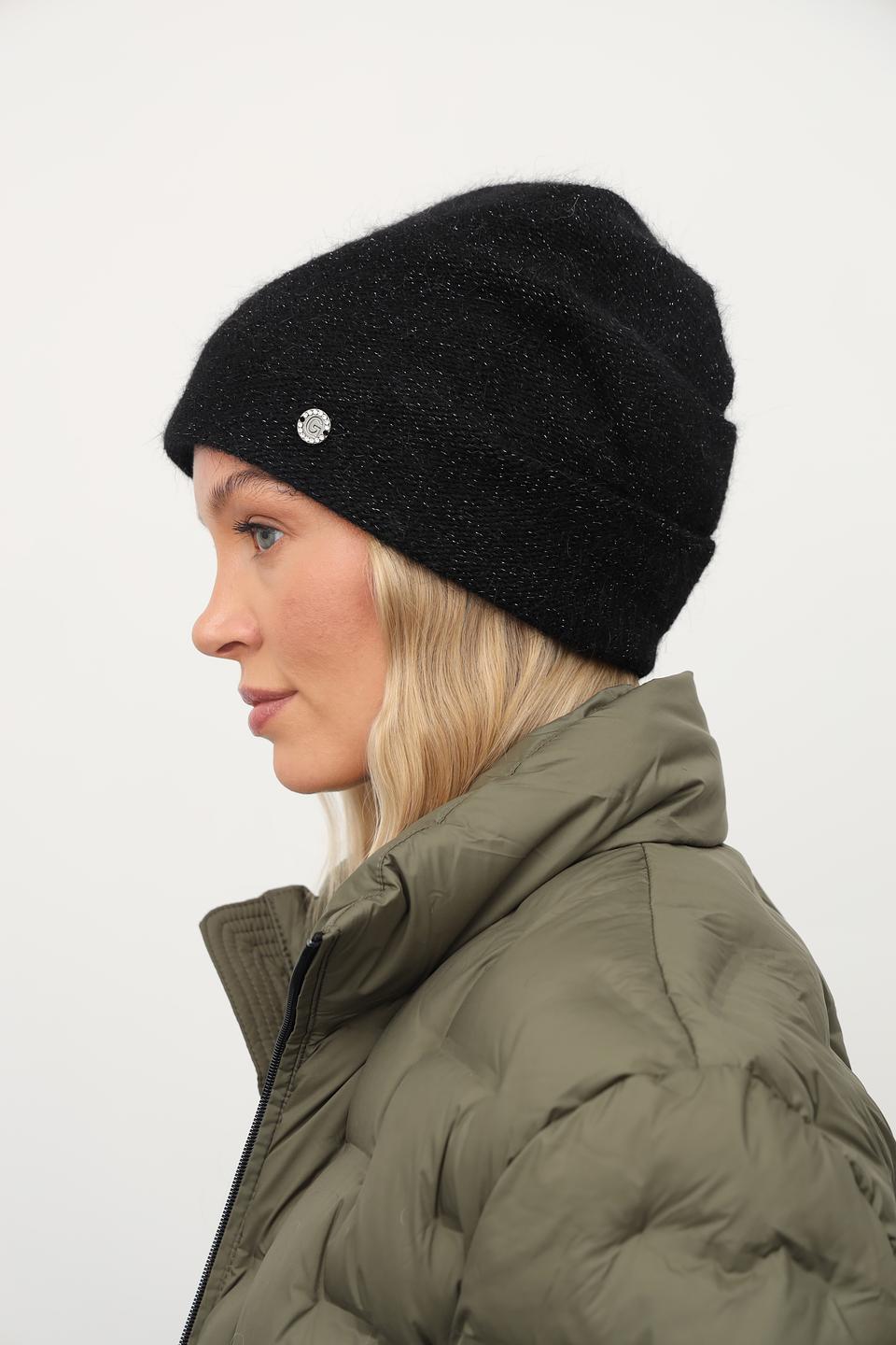 Шапка Julia Florenzi чёрная с блестками