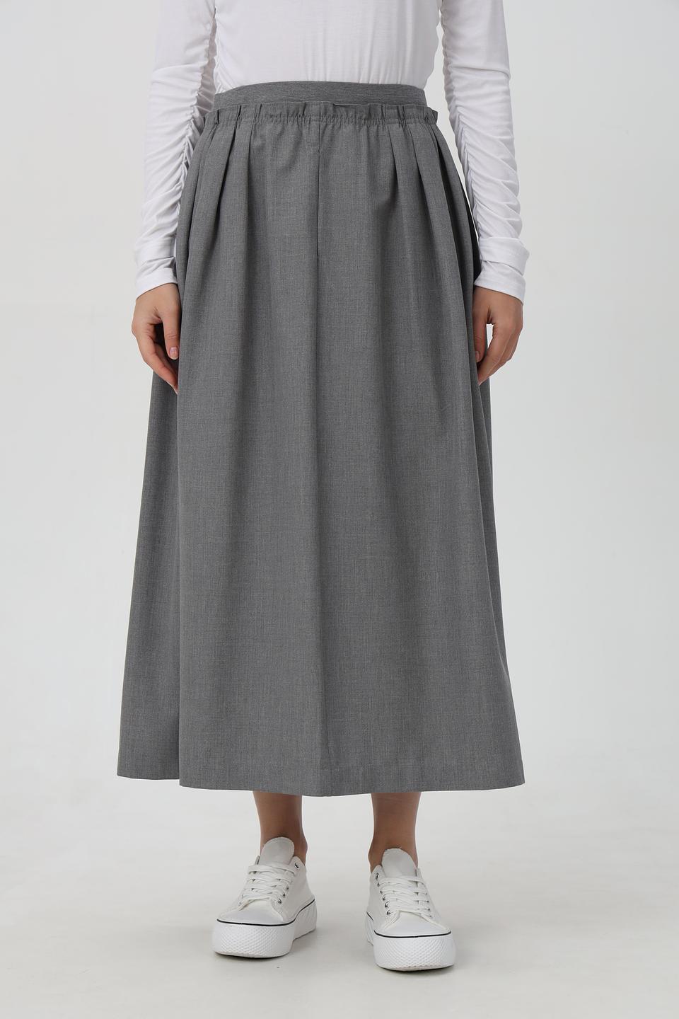 Юбка Rich and Royal серая с плиссировкой